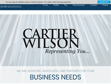 Tablet Screenshot of cartierwilson.com